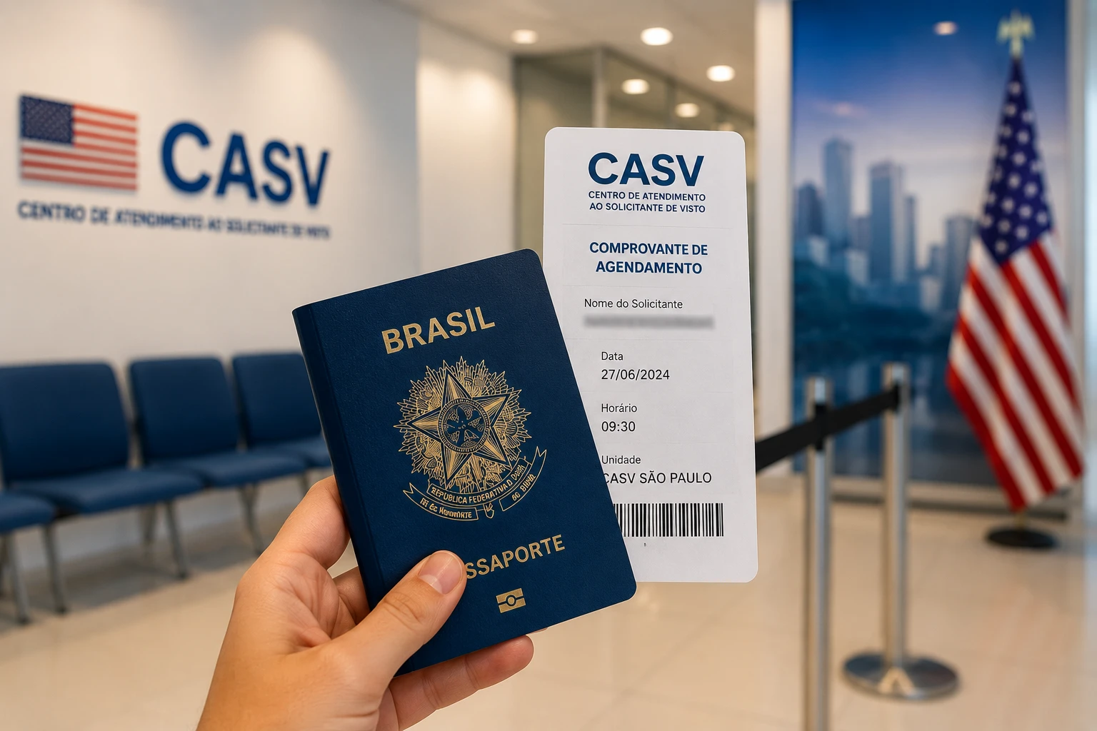 Agendamento de visto americano no CASV